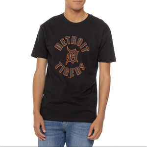 47 BRAND Detroit Tigers Super Rival T-Shirt‎ - Short Sleeve Black Mens XL